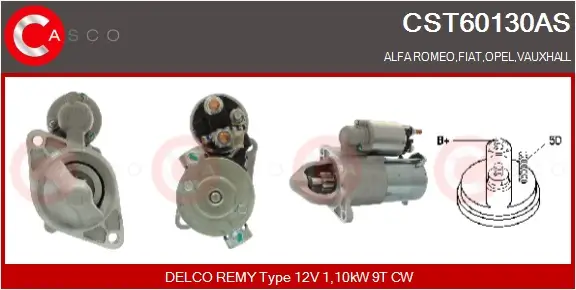 Starter 12 V 1,10 kW CASCO CST60130AS
