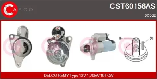 Starter 12 V 1,70 kW CASCO CST60156AS Bild Starter 12 V 1,70 kW CASCO CST60156AS