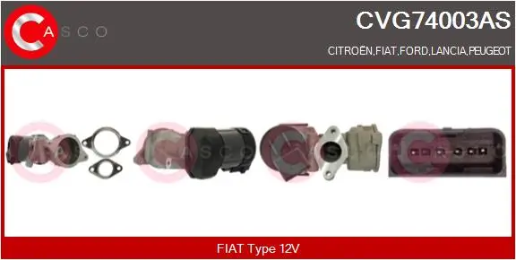 AGR-Ventil 12 V CASCO CVG74003AS