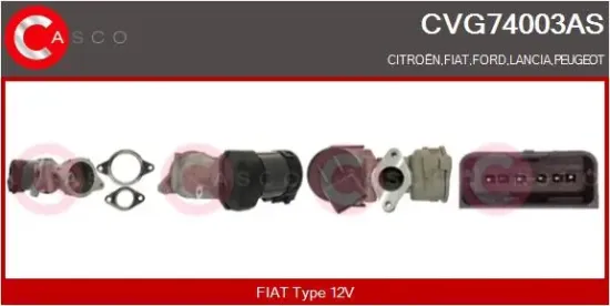 AGR-Ventil 12 V CASCO CVG74003AS Bild AGR-Ventil 12 V CASCO CVG74003AS