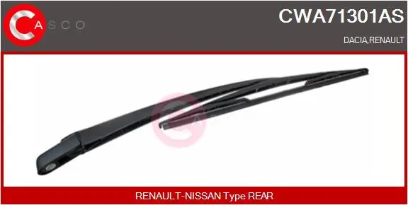 Wischarm, Scheibenreinigung hinten CASCO CWA71301AS