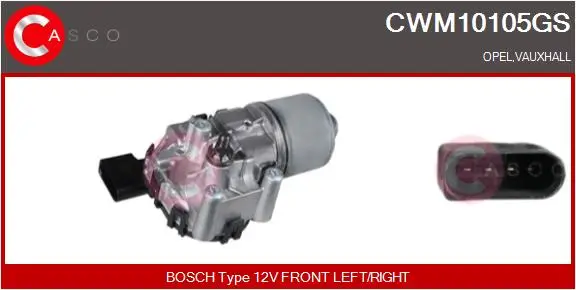 Wischermotor 12 V vorne CASCO CWM10105GS