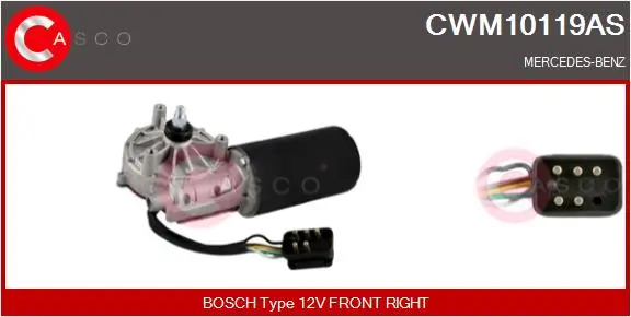 Wischermotor 12 V vorne CASCO CWM10119AS