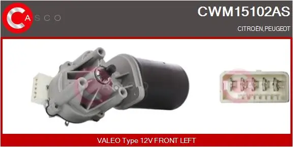 Wischermotor 12 V vorne CASCO CWM15102AS