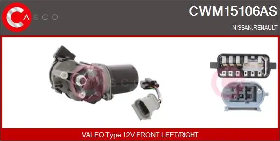 Wischermotor 12 V vorne CASCO CWM15106AS