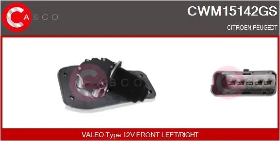 Wischermotor 12 V vorne CASCO CWM15142GS