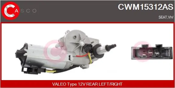 Wischermotor 12 V hinten CASCO CWM15312AS
