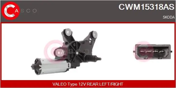 Wischermotor 12 V hinten CASCO CWM15318AS