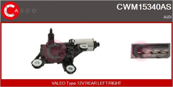 Wischermotor 12 V hinten CASCO CWM15340AS