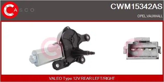 Wischermotor 12 V hinten CASCO CWM15342AS