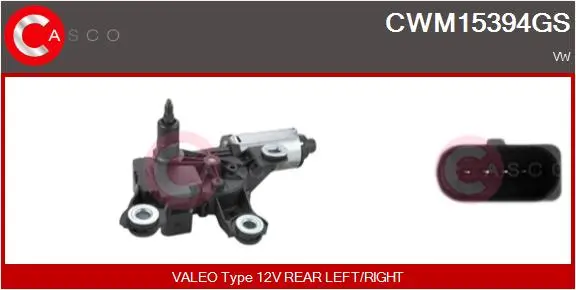Wischermotor 12 V hinten CASCO CWM15394GS