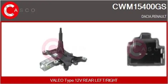 Wischermotor 12 V hinten CASCO CWM15400GS