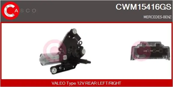 Wischermotor 12 V hinten CASCO CWM15416GS