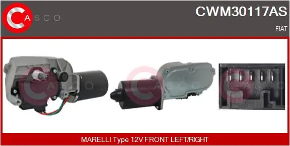 Wischermotor 12 V vorne CASCO CWM30117AS