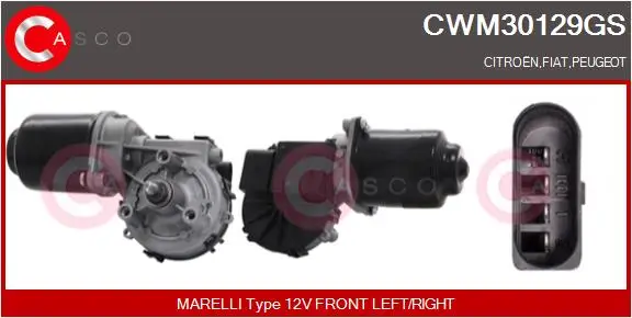 Wischermotor 12 V vorne CASCO CWM30129GS