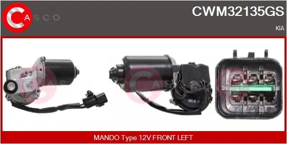 Wischermotor 12 V vorne CASCO CWM32135GS