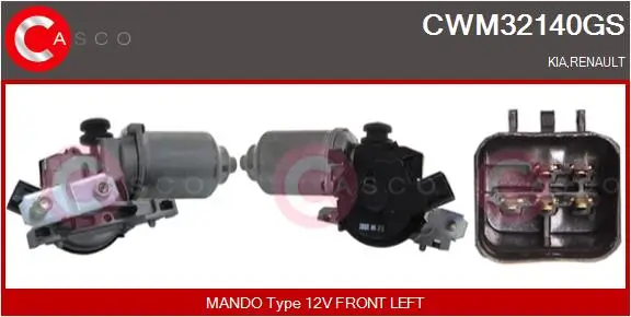 Wischermotor 12 V vorne CASCO CWM32140GS
