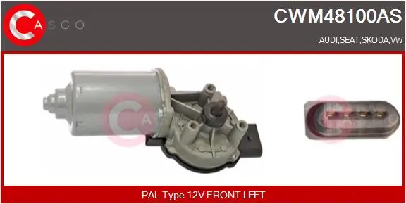 Wischermotor 12 V vorne CASCO CWM48100AS