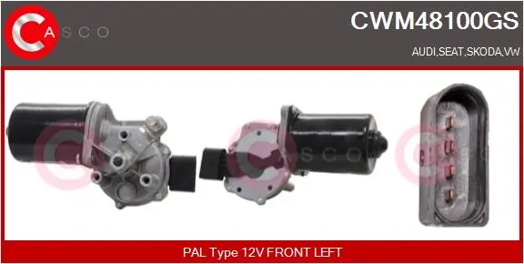 Wischermotor 12 V vorne CASCO CWM48100GS