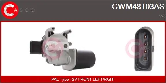 Wischermotor 12 V vorne CASCO CWM48103AS