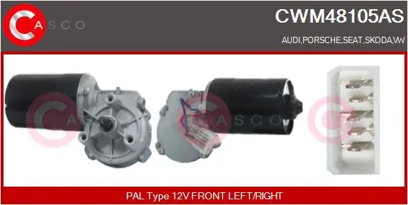 Wischermotor 12 V vorne CASCO CWM48105AS