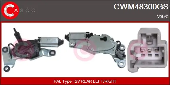 Wischermotor 12 V hinten CASCO CWM48300GS