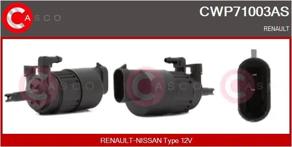 Waschwasserpumpe, Scheibenreinigung 12 V CASCO CWP71003AS