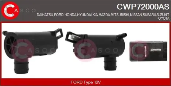 Waschwasserpumpe, Scheibenreinigung 12 V CASCO CWP72000AS Bild Waschwasserpumpe, Scheibenreinigung 12 V CASCO CWP72000AS