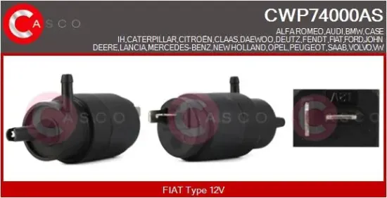 Waschwasserpumpe, Scheibenreinigung 12 V CASCO CWP74000AS Bild Waschwasserpumpe, Scheibenreinigung 12 V CASCO CWP74000AS