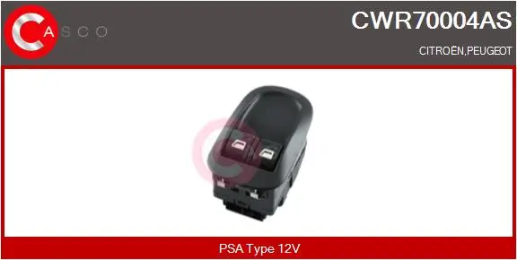 Schalter, Fensterheber 12 V fahrerseitig CASCO CWR70004AS