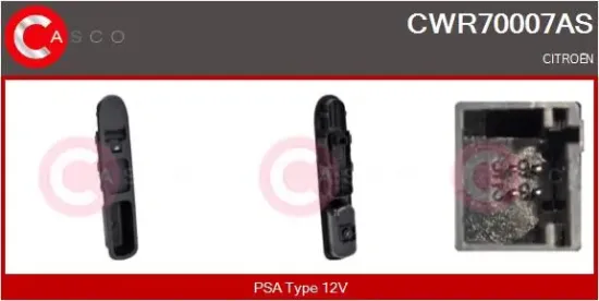 Schalter, Fensterheber 12 V beifahrerseitig CASCO CWR70007AS Bild Schalter, Fensterheber 12 V beifahrerseitig CASCO CWR70007AS