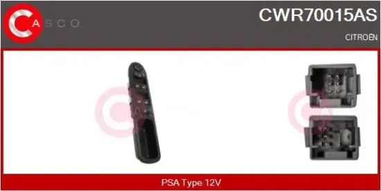 Schalter, Fensterheber 12 V fahrerseitig CASCO CWR70015AS Bild Schalter, Fensterheber 12 V fahrerseitig CASCO CWR70015AS