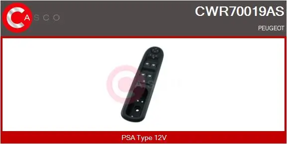 Schalter, Fensterheber 12 V fahrerseitig CASCO CWR70019AS