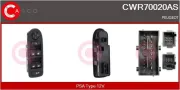 Schalter, Fensterheber 12 V fahrerseitig CASCO CWR70020AS