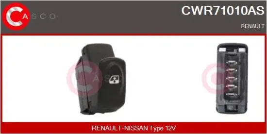 Schalter, Fensterheber 12 V beifahrerseitig fahrerseitig CASCO CWR71010AS Bild Schalter, Fensterheber 12 V beifahrerseitig fahrerseitig CASCO CWR71010AS