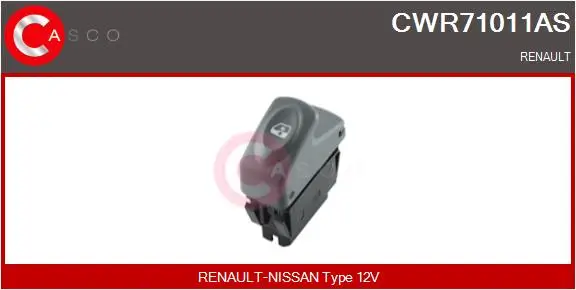 Schalter, Fensterheber 12 V beifahrerseitig fahrerseitig CASCO CWR71011AS