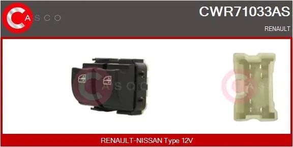 Schalter, Fensterheber 12 V fahrerseitig CASCO CWR71033AS
