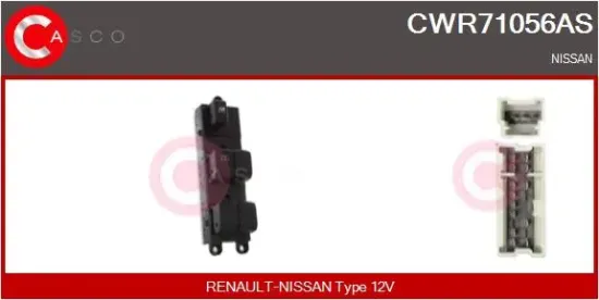 Schalter, Fensterheber 12 V vorne CASCO CWR71056AS Bild Schalter, Fensterheber 12 V vorne CASCO CWR71056AS
