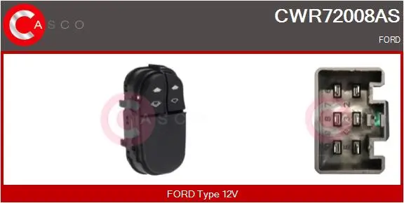 Schalter, Fensterheber 12 V fahrerseitig CASCO CWR72008AS