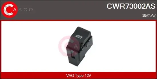 Schalter, Fensterheber 12 V beifahrerseitig fahrerseitig CASCO CWR73002AS Bild Schalter, Fensterheber 12 V beifahrerseitig fahrerseitig CASCO CWR73002AS