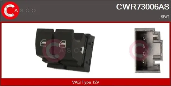 Schalter, Fensterheber 12 V fahrerseitig CASCO CWR73006AS Bild Schalter, Fensterheber 12 V fahrerseitig CASCO CWR73006AS