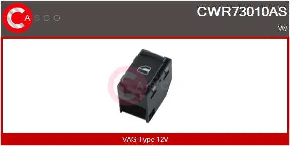 Schalter, Fensterheber 12 V beifahrerseitig CASCO CWR73010AS
