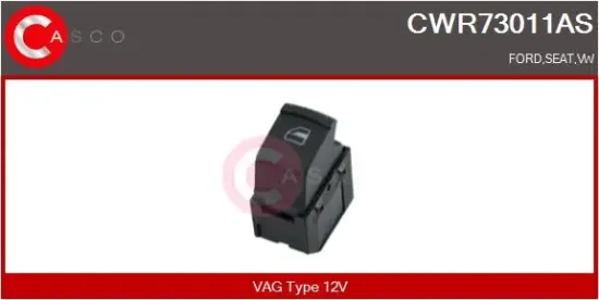 Schalter, Fensterheber 12 V beifahrerseitig CASCO CWR73011AS Bild Schalter, Fensterheber 12 V beifahrerseitig CASCO CWR73011AS