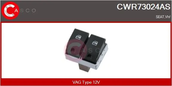 Schalter, Fensterheber 12 V fahrerseitig CASCO CWR73024AS