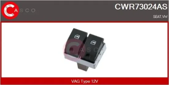 Schalter, Fensterheber 12 V fahrerseitig CASCO CWR73024AS Bild Schalter, Fensterheber 12 V fahrerseitig CASCO CWR73024AS
