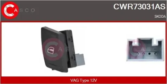 Schalter, Fensterheber 12 V beifahrerseitig CASCO CWR73031AS Bild Schalter, Fensterheber 12 V beifahrerseitig CASCO CWR73031AS