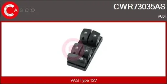 Schalter, Fensterheber 12 V fahrerseitig CASCO CWR73035AS Bild Schalter, Fensterheber 12 V fahrerseitig CASCO CWR73035AS