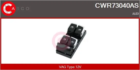 Schalter, Fensterheber 12 V fahrerseitig CASCO CWR73040AS