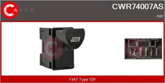 Schalter, Fensterheber 12 V vorne CASCO CWR74007AS Bild Schalter, Fensterheber 12 V vorne CASCO CWR74007AS