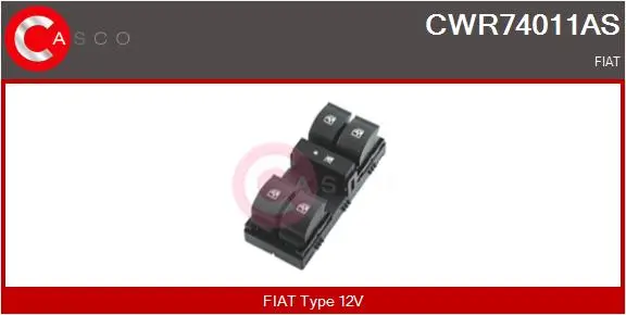 Schalter, Fensterheber 12 V fahrerseitig CASCO CWR74011AS